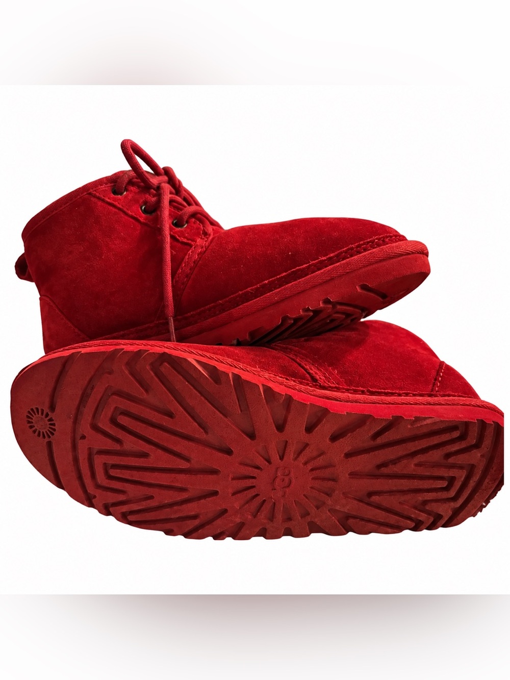 Red Lace Up UGG Shoes
